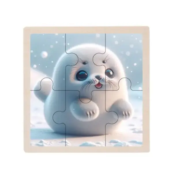 Holzpuzzle mit Tiermotiven im Cartoon-Stil, Land- und Meerestiere – Bild 15
