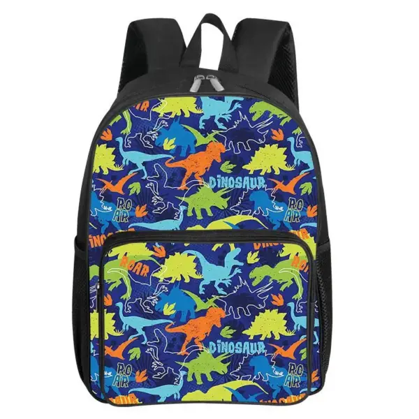 Rucksack mit Dino-Motiven, Fronttasche und Seitentaschen – Bild 10