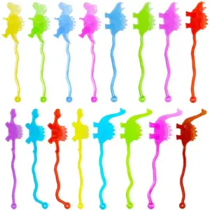 Dinosaurier Spielfiguren mit langem Schwanz und Rückenzacken – Bunt