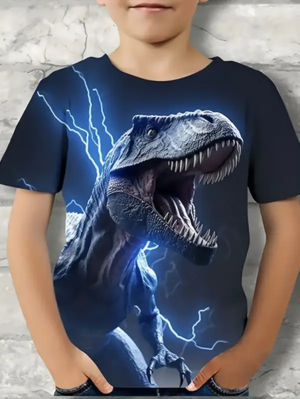 Kinder T-Shirt kurzarm mit Dino- und Drachen-Motiv – Bild 9