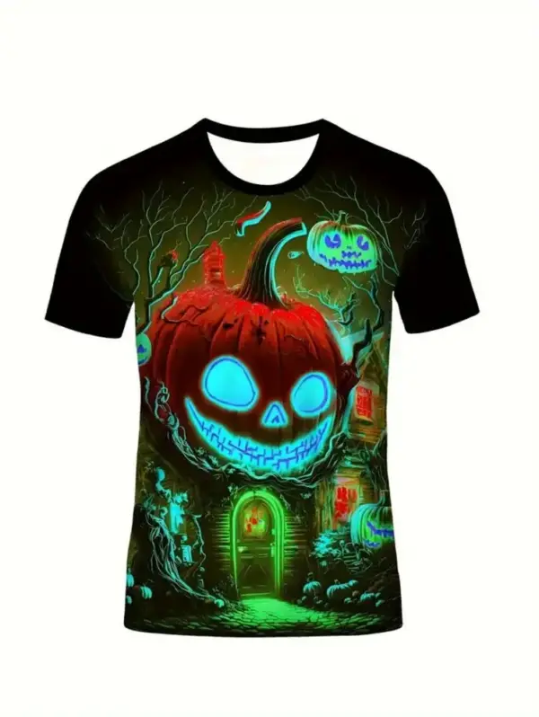 Kinder T-Shirt Halloween mit Kürbis- und Skelett-Motiven – Bild 12