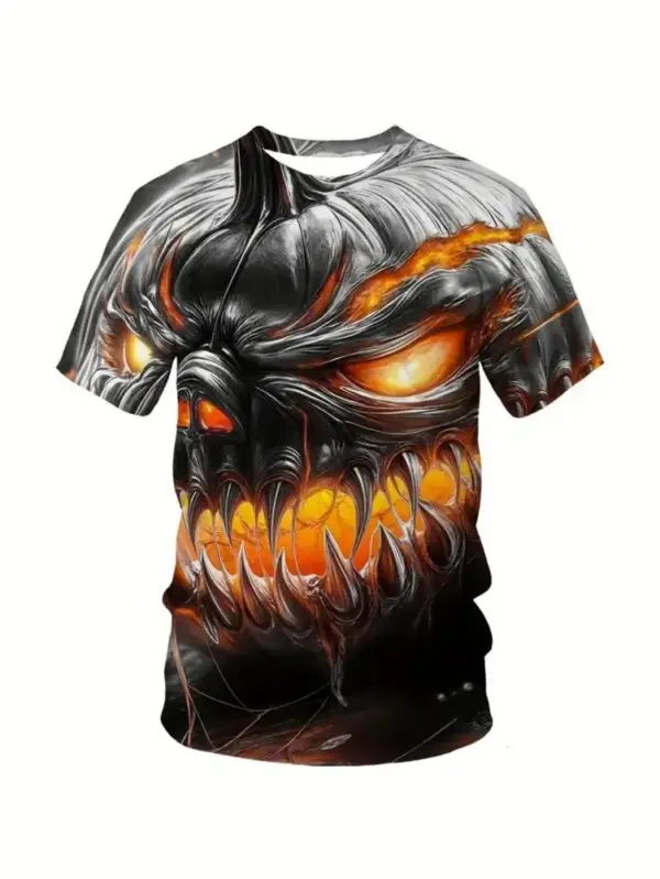 Kinder T-Shirt Halloween mit Kürbis- und Skelett-Motiven – Bild 7