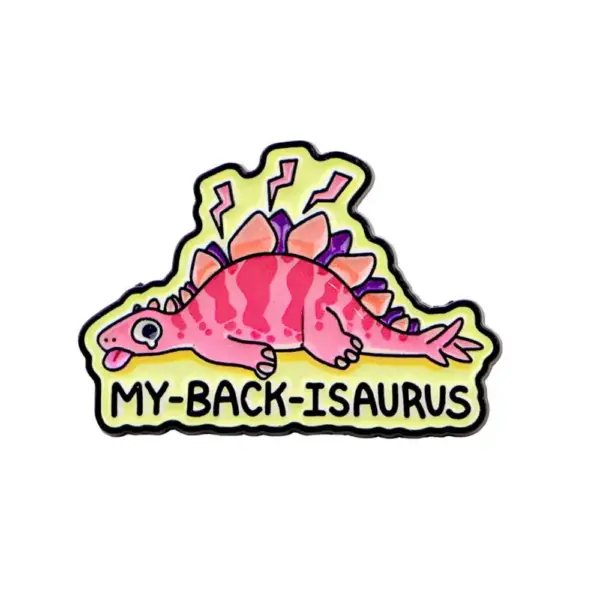 Stegosaurus Anstecknadel aus Metall mit Dinosaurier-Motiv – Bild 6