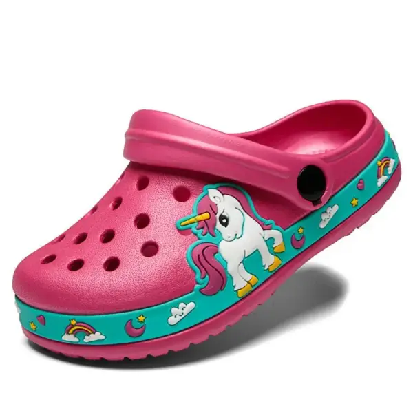 Kinder Clogs mit Motiven am Rand und Fersenriemen – Bild 7