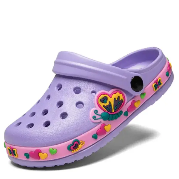Kinder Clogs mit Motiven am Rand und Fersenriemen – Bild 8
