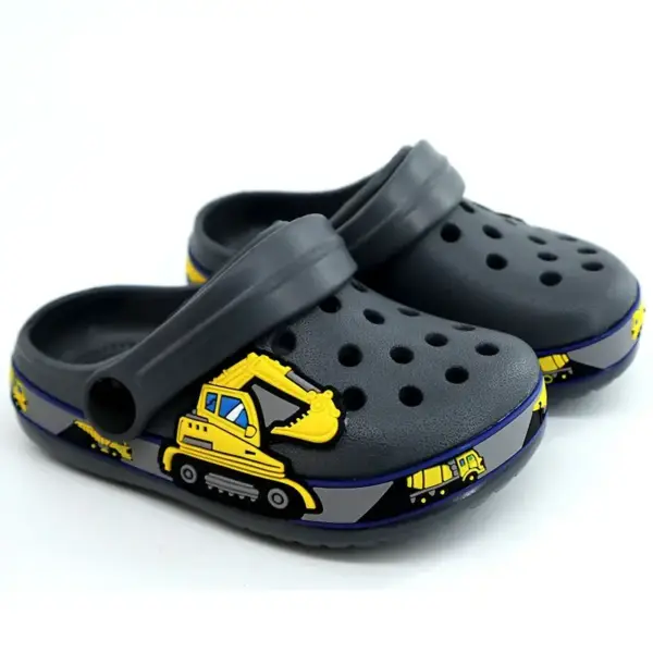 Kinder Clogs mit Motiven am Rand und Fersenriemen – Bild 11