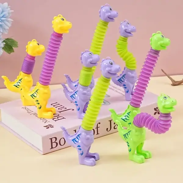 Dino-Figur mit ausziehbarem, gerilltem Hals – Bild 4