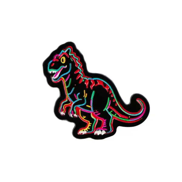 Anstecknadel aus Metall im Neon-Look mit Tiermotiv – Bild 7