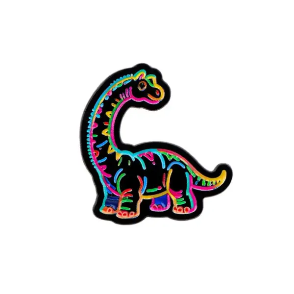 Anstecknadel aus Metall im Neon-Look mit Tiermotiv – Bild 9