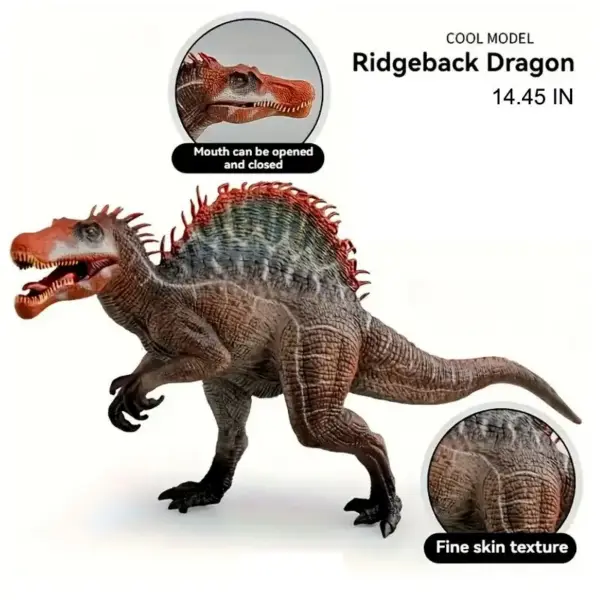 Dinosaurier Figur mit offenem Maul und Rückensegel – Bild 4