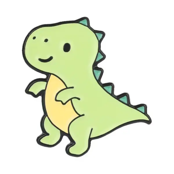 Anstecknadel Dinosaurier als Brosche im Cartoon-Stil – Bild 7