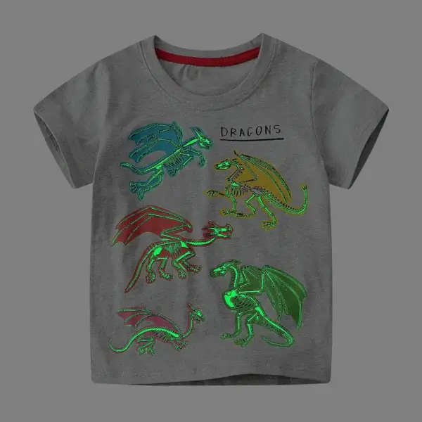 Jungen T-Shirt aus Baumwolle, kurzarm, mit bunten Motiven – Bild 7