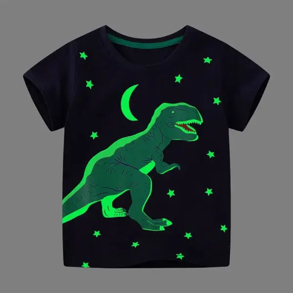 Jungen T-Shirt aus Baumwolle, kurzarm, mit bunten Motiven – Bild 8