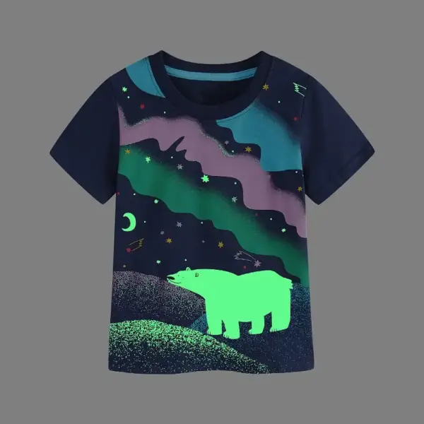 Jungen T-Shirt aus Baumwolle, kurzarm, mit bunten Motiven – Bild 9