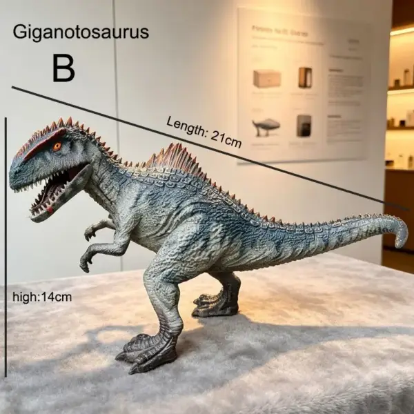 Dinosaurier Figur mit offenem Maul und Rückensegel – Bild 8